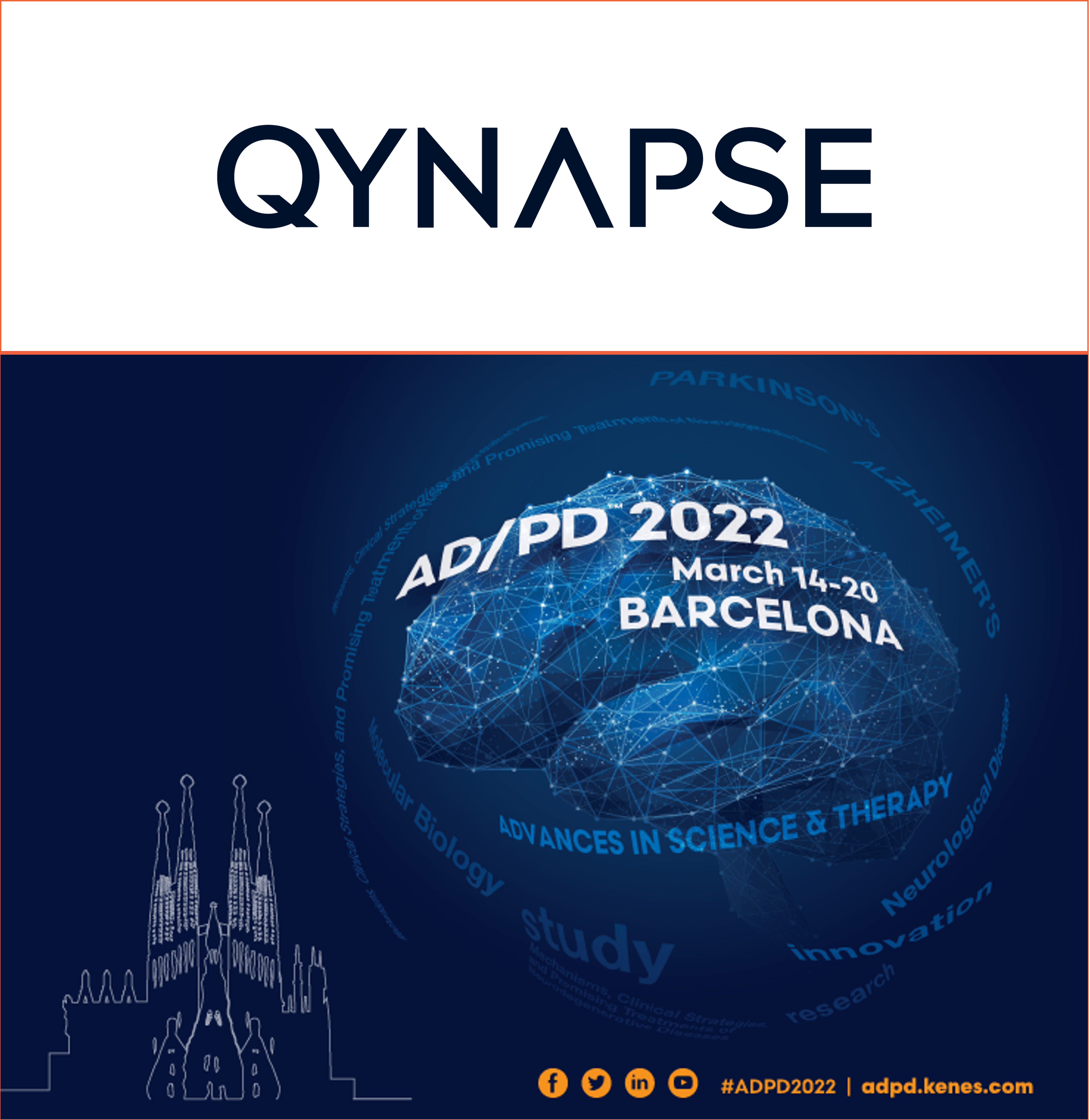 Qynapse to Present Symposium Oral and Poster presentations  at AD/PD™ 2022 International Conference